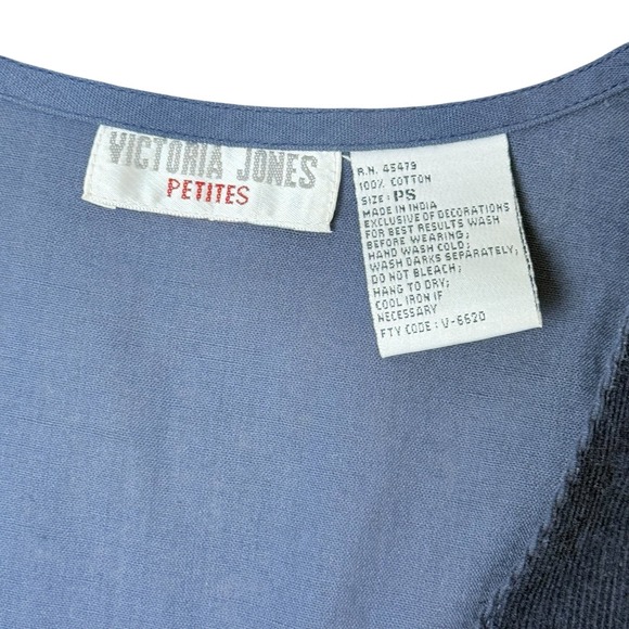 Victoria Jones Petites Fall Harvest Embroidered Corduroy Vest Pumpkins Scarecrow - Picture 4 of 8